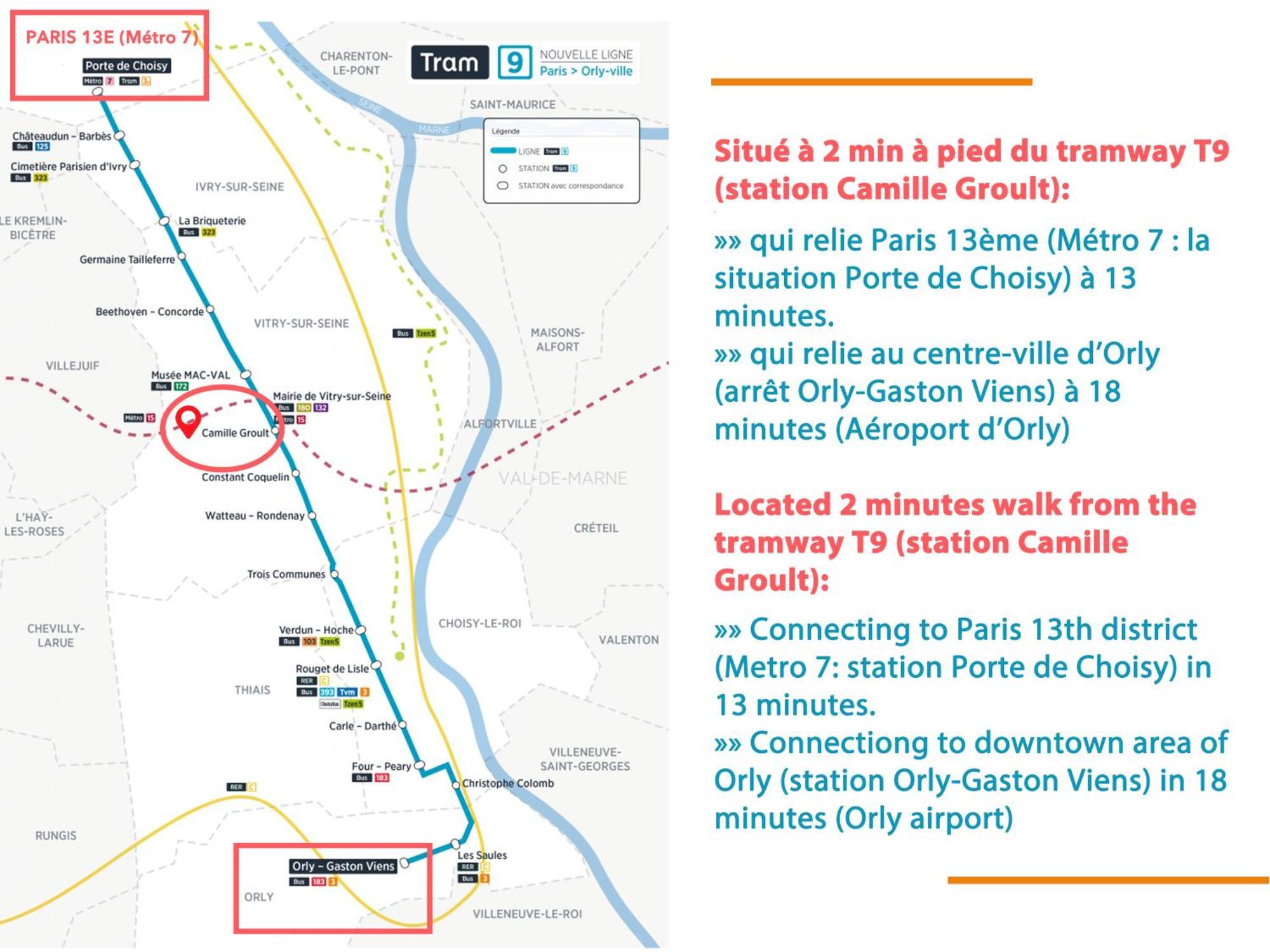 Appartement Parisien Neuf, Moderne Avec Une Grande Salon, 2 Chambres, 4 Lits, Parking Gratuit, 15Min De Paris Et 13 Min Aeroport Orly Vitry-sur-Seine Zewnętrze zdjęcie