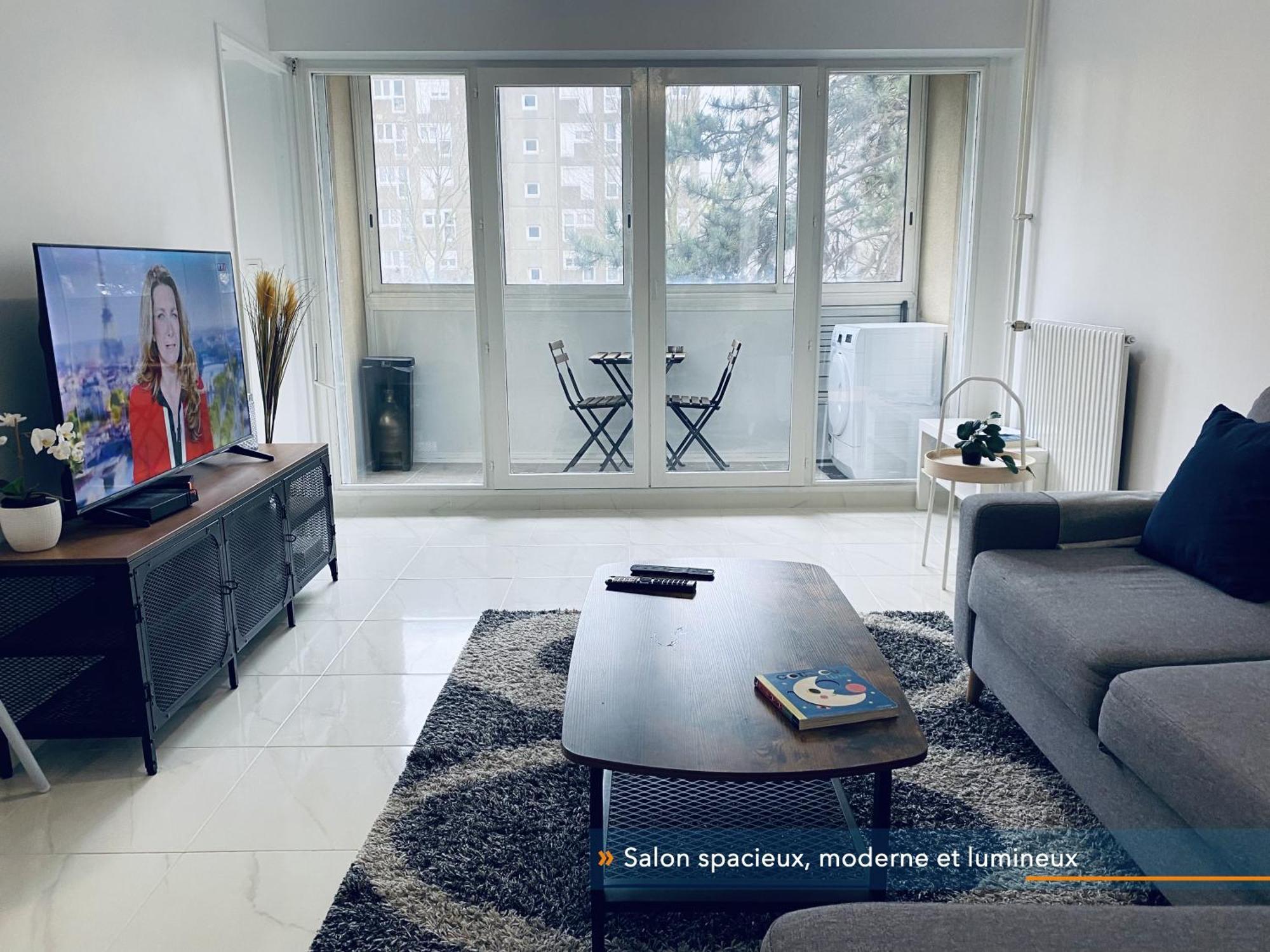 Appartement Parisien Neuf, Moderne Avec Une Grande Salon, 2 Chambres, 4 Lits, Parking Gratuit, 15Min De Paris Et 13 Min Aeroport Orly Vitry-sur-Seine Zewnętrze zdjęcie